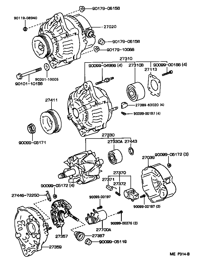 27371-72161 BRUSH, ALTERNATOR product image