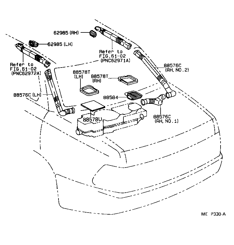 55846-50010 DUCT, HEATER TO REGISTER, NO.4 product image