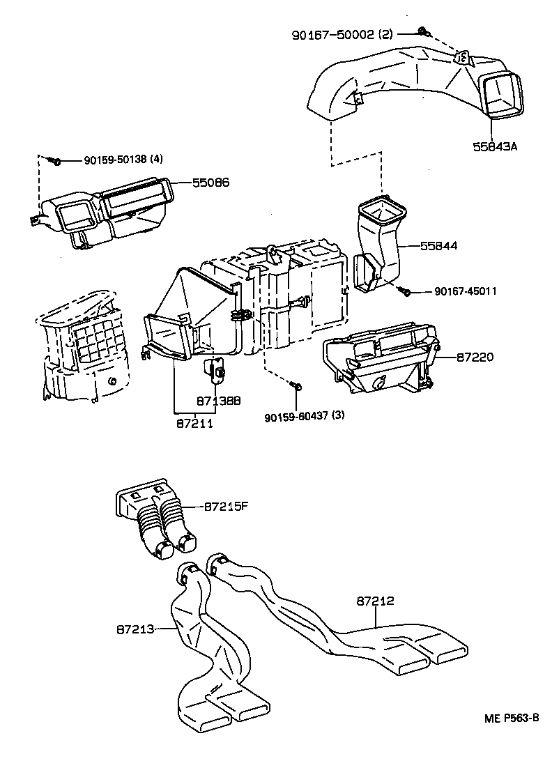 55843-10080 DUCT, HEATER TO REGISTER, NO.1 product image