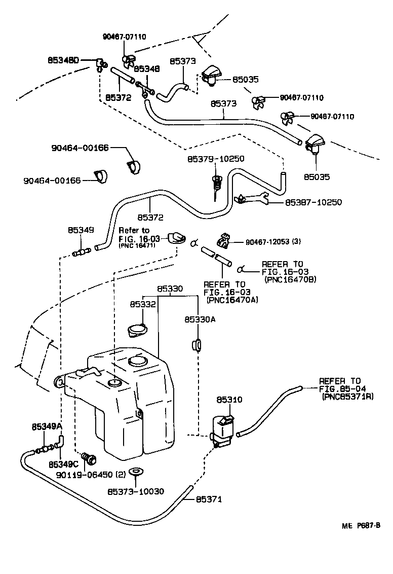 85348-14390 JOINT, WINDSHIELD WASHER HOSE, NO.1 product image