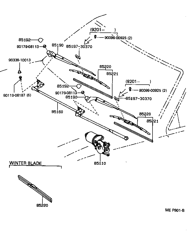 85150-10330 LINK ASSY, WINDSHIELD WIPER product image