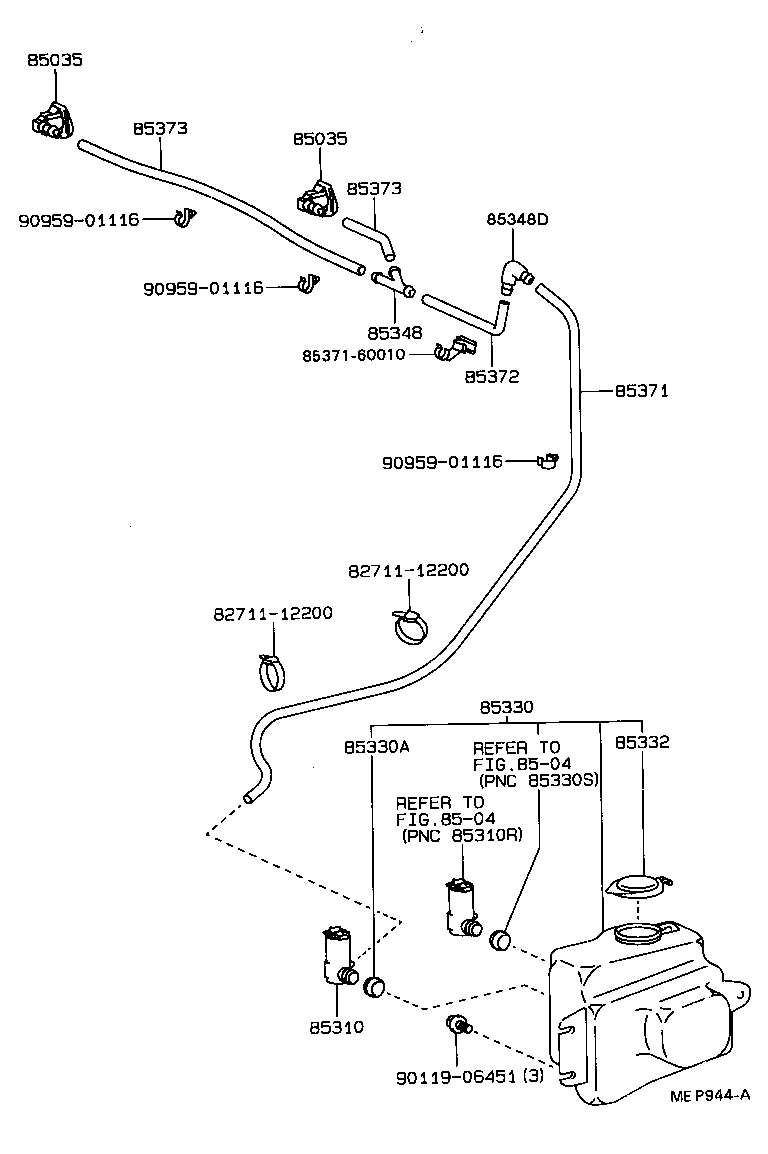 85315-60110 JAR ASSY, WINDSHIELD WASHER product image