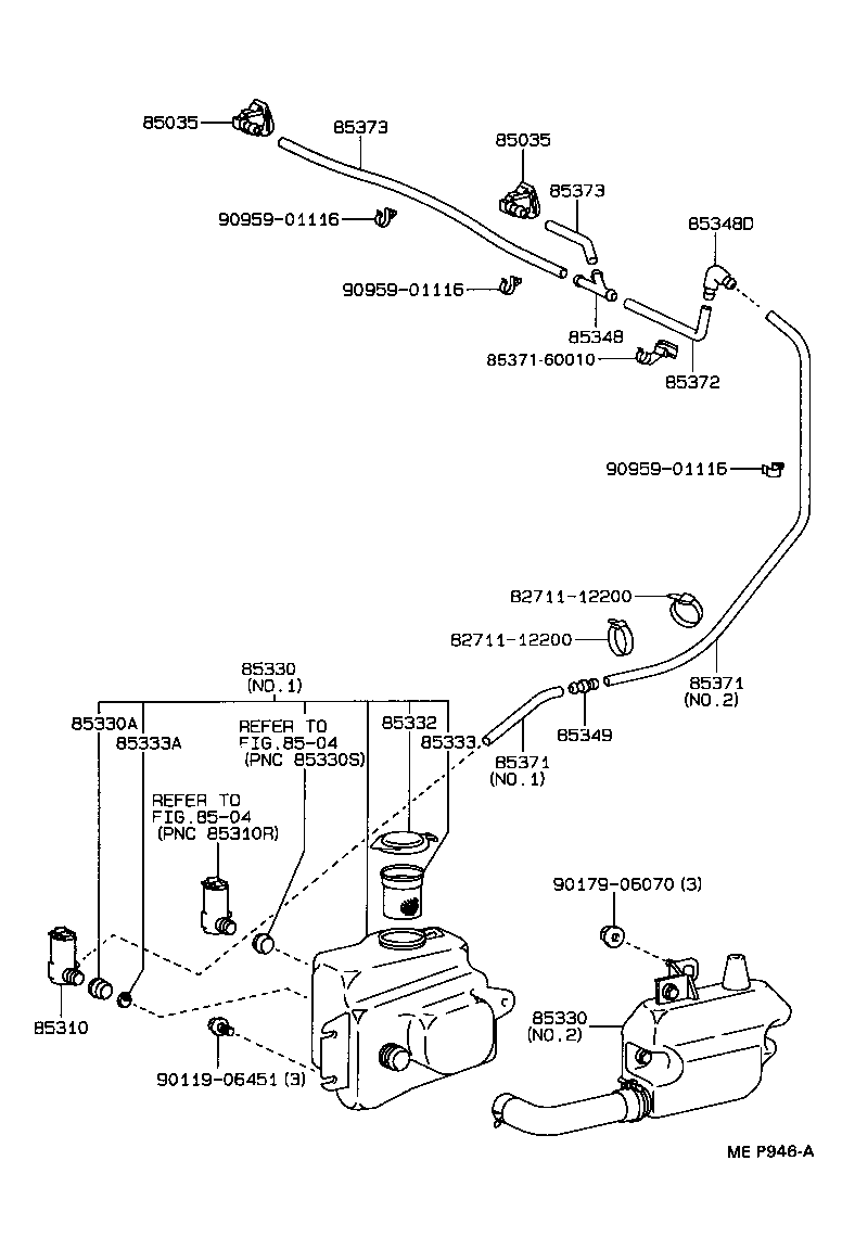 85315-60071 JAR ASSY, WINDSHIELD WASHER product image