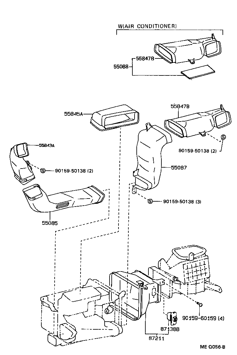 55843-60040 DUCT, HEATER TO REGISTER, NO.1 product image