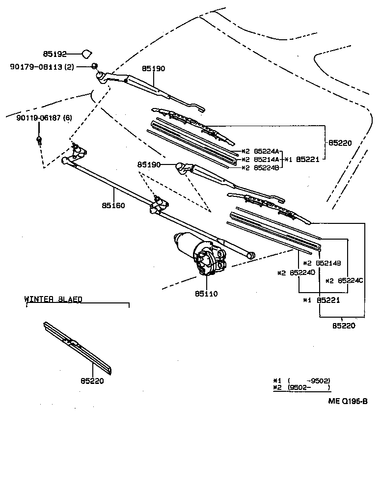 85070-18020 MOTOR ASSY, WINDSHIELD WIPER product image