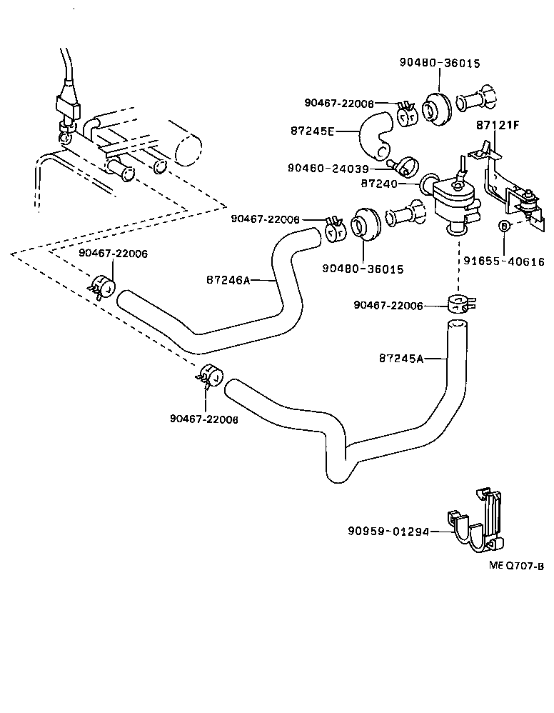 87245-32260 HOSE, HEATER WATER, INLET A product image