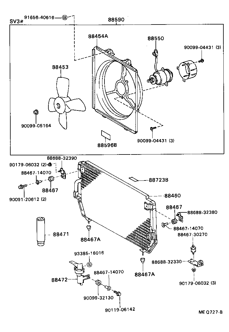 88550-32100 MOTOR ASSY, BLOWER (FOR CONDENSER) product image