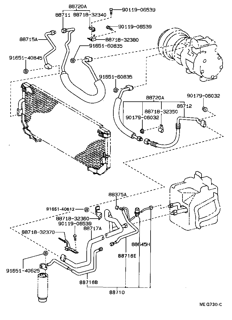 88550-32100 MOTOR ASSY, BLOWER (FOR CONDENSER) product image