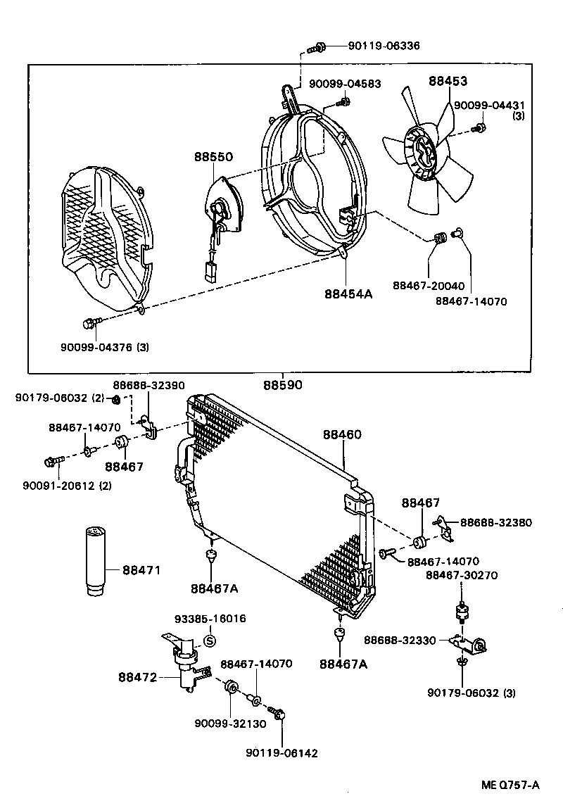 88550-32100 MOTOR ASSY, BLOWER (FOR CONDENSER) product image