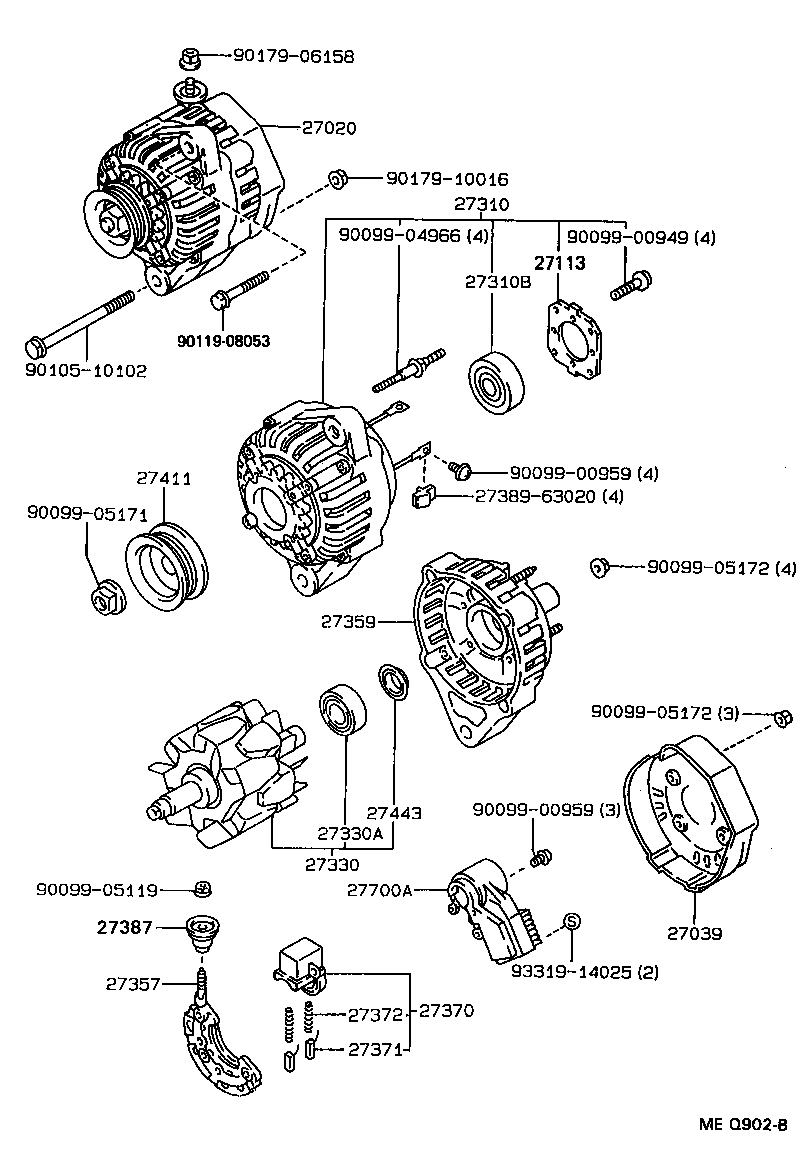 27357-11170 HOLDER, ALTERNATOR, W/RECTIFIER product image