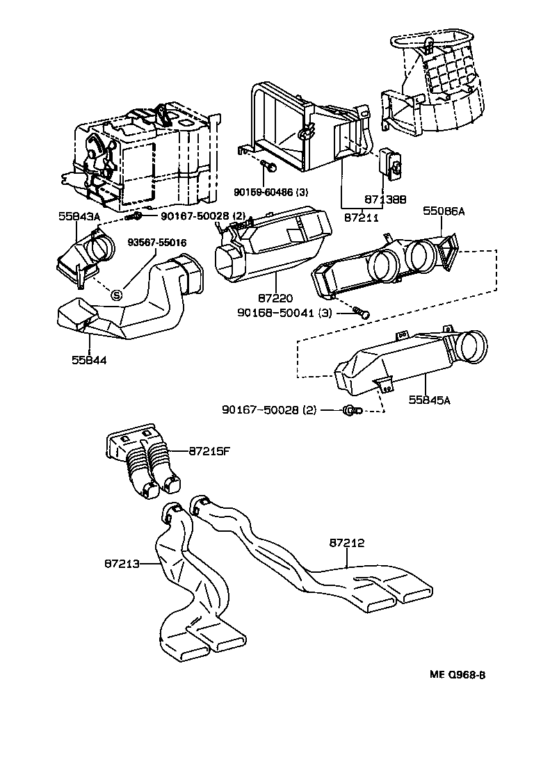 55843-16100 DUCT, HEATER TO REGISTER, NO.1 product image