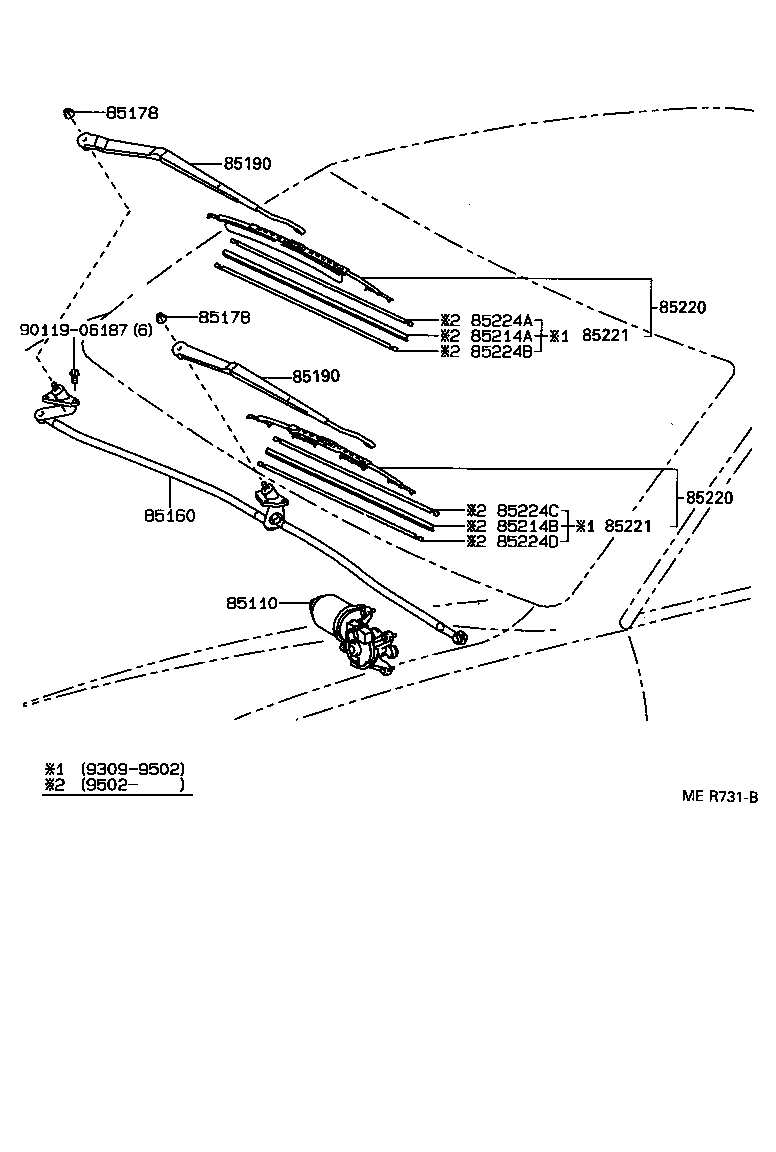 85150-33040 LINK ASSY, WINDSHIELD WIPER product image