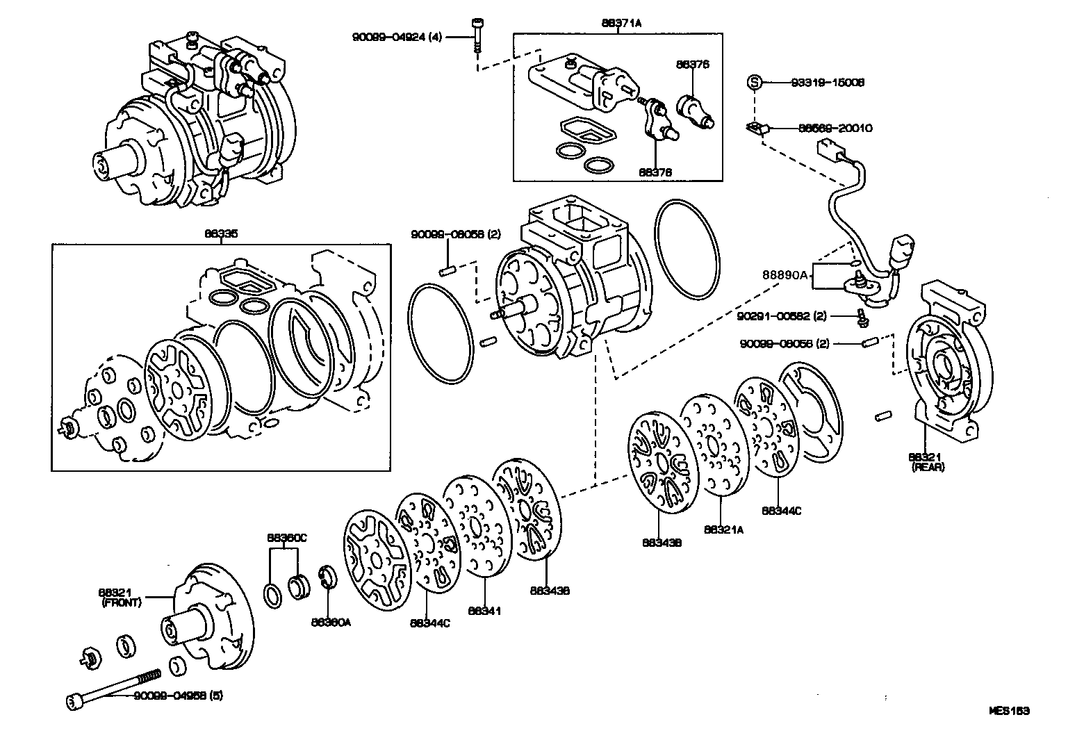 88320-2B190 COMPRESSOR ASSY, COOLER product image