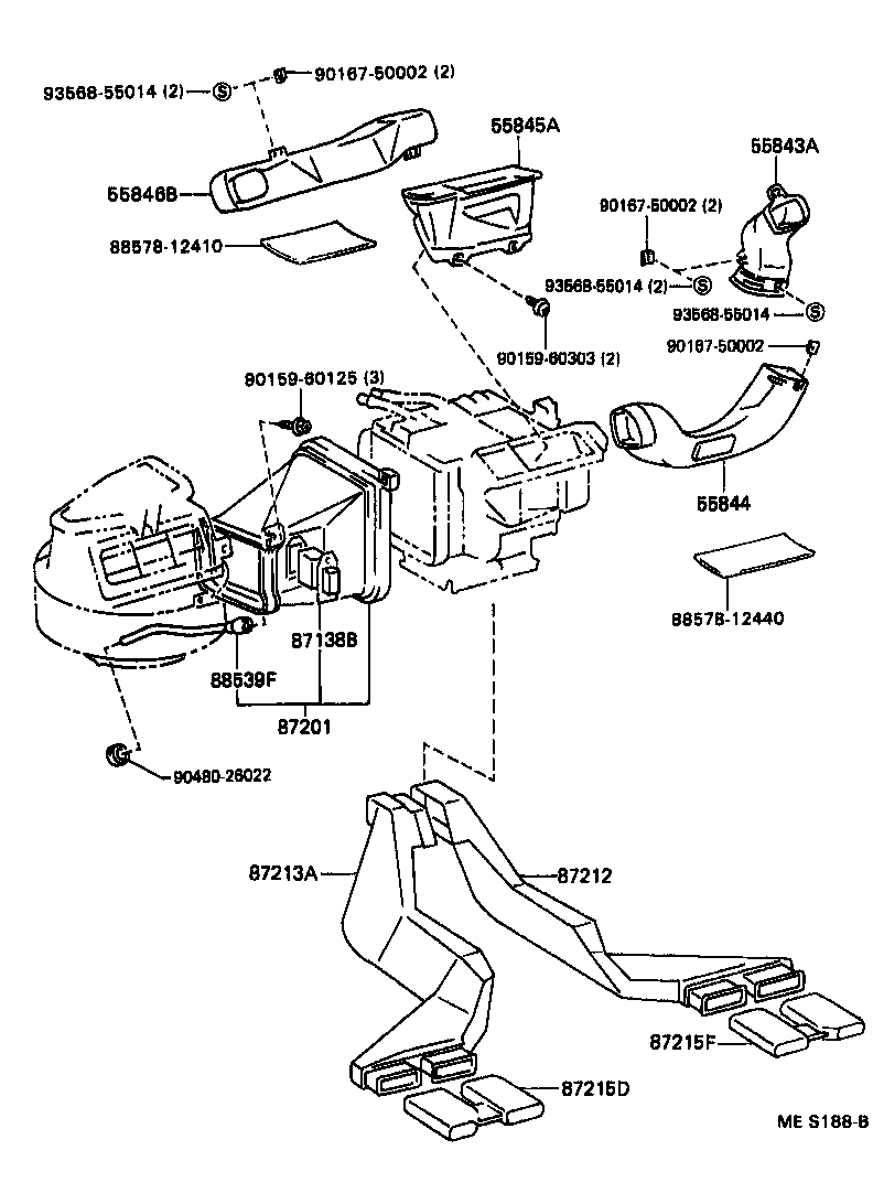 55843-12220 DUCT, HEATER TO REGISTER, NO.1 product image