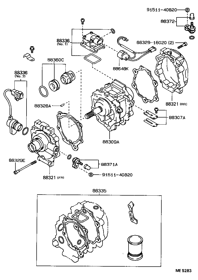 88320-12850 COMPRESSOR ASSY, COOLER product image