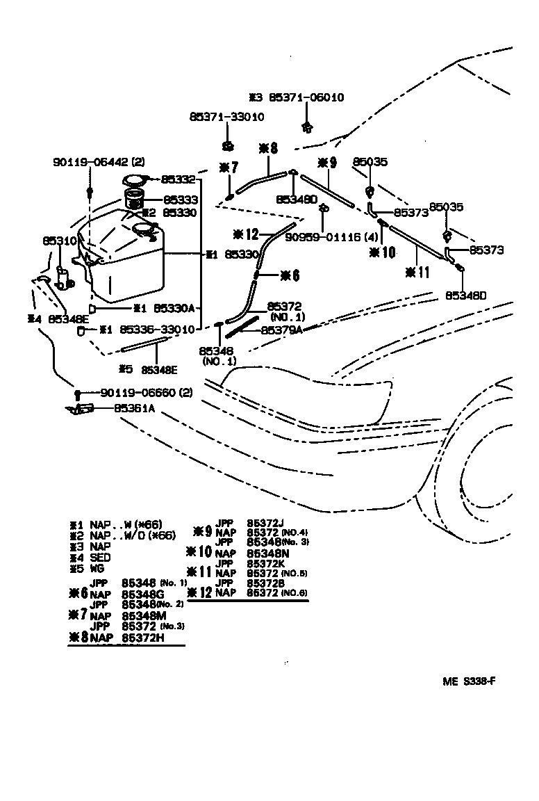 85315-06010 JAR ASSY, WINDSHIELD WASHER product image