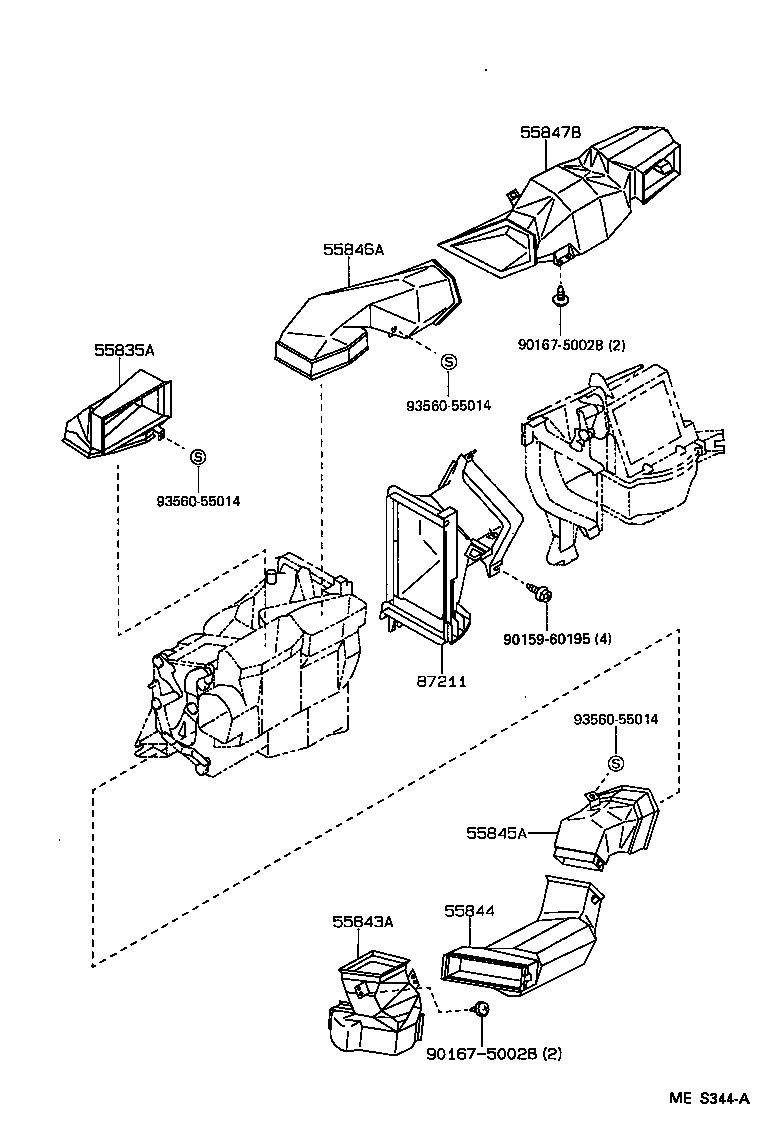 55843-04030 DUCT, HEATER TO REGISTER, NO.1 product image