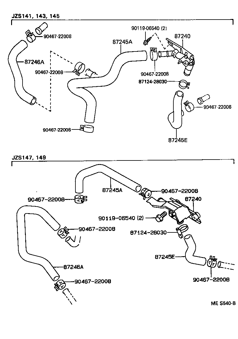 87245-3A490 HOSE, HEATER WATER, INLET A product image