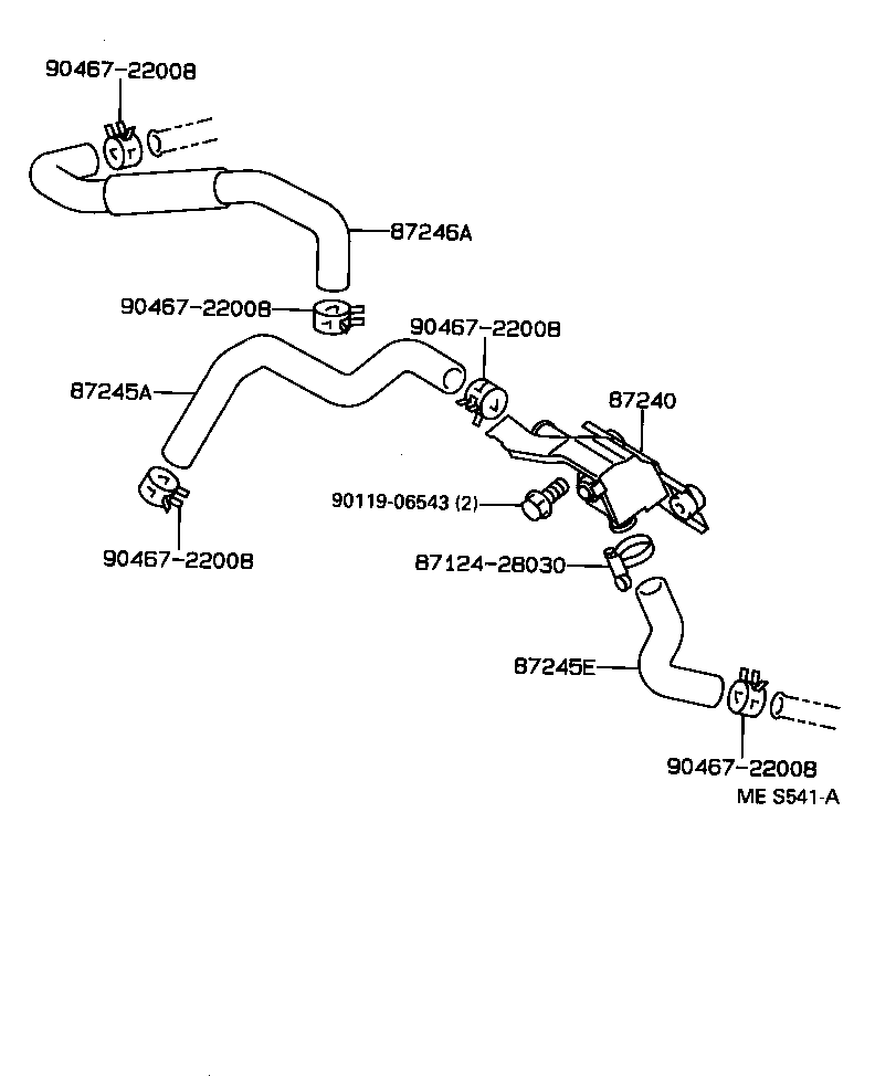 87245-3A490 HOSE, HEATER WATER, INLET A product image