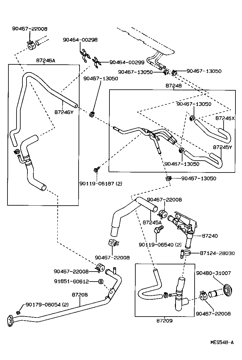 87209-30360 HOSE SUB-ASSY, WATER product image