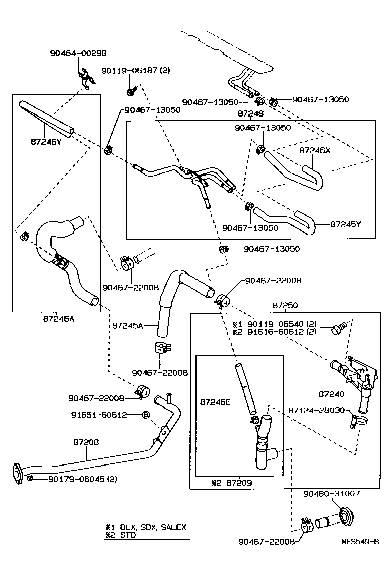 87209-30360 HOSE SUB-ASSY, WATER product image