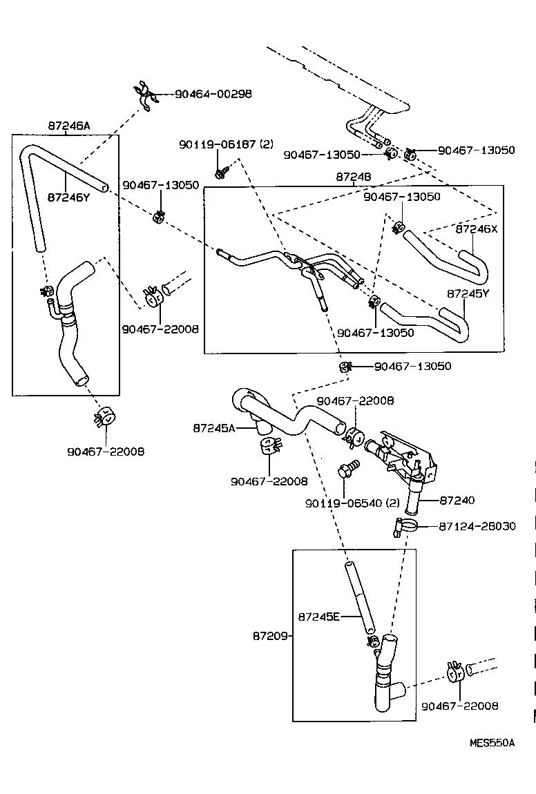 87245-3A540 HOSE, HEATER WATER, OUTLET A product image