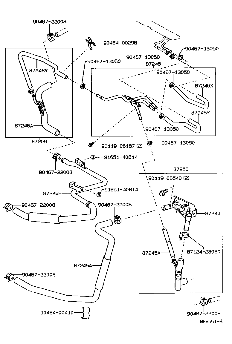 87209-30360 HOSE SUB-ASSY, WATER product image