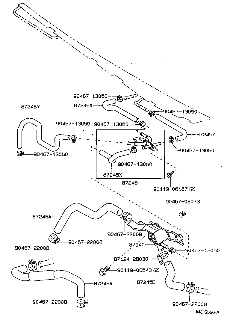 87245-3A490 HOSE, HEATER WATER, INLET A product image