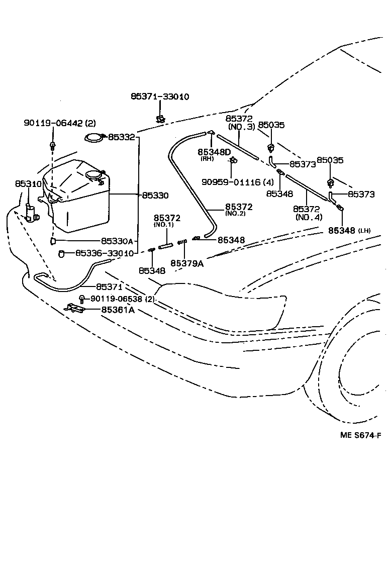 85315-33010 JAR ASSY, WINDSHIELD WASHER product image