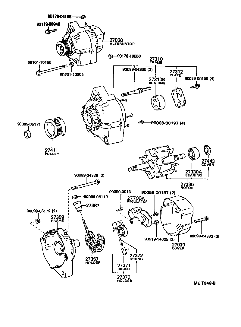 27310-64520 FRAME ASSY, DRIVE END, ALTERNATOR product image