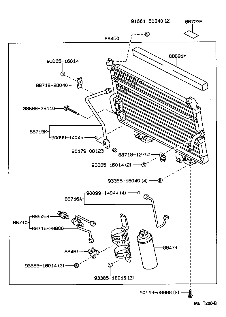 88450-28030 CONDENSER ASSY, W/RECEIVER product image