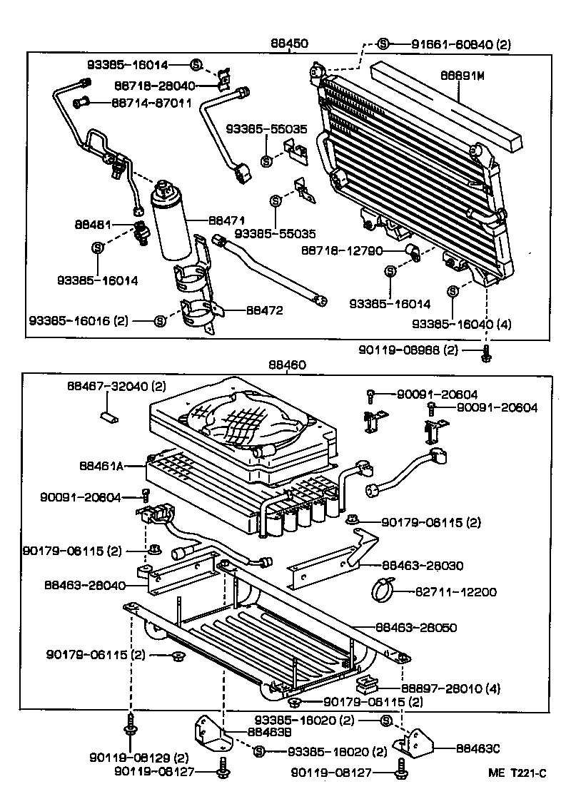 88450-28030 CONDENSER ASSY, W/RECEIVER product image