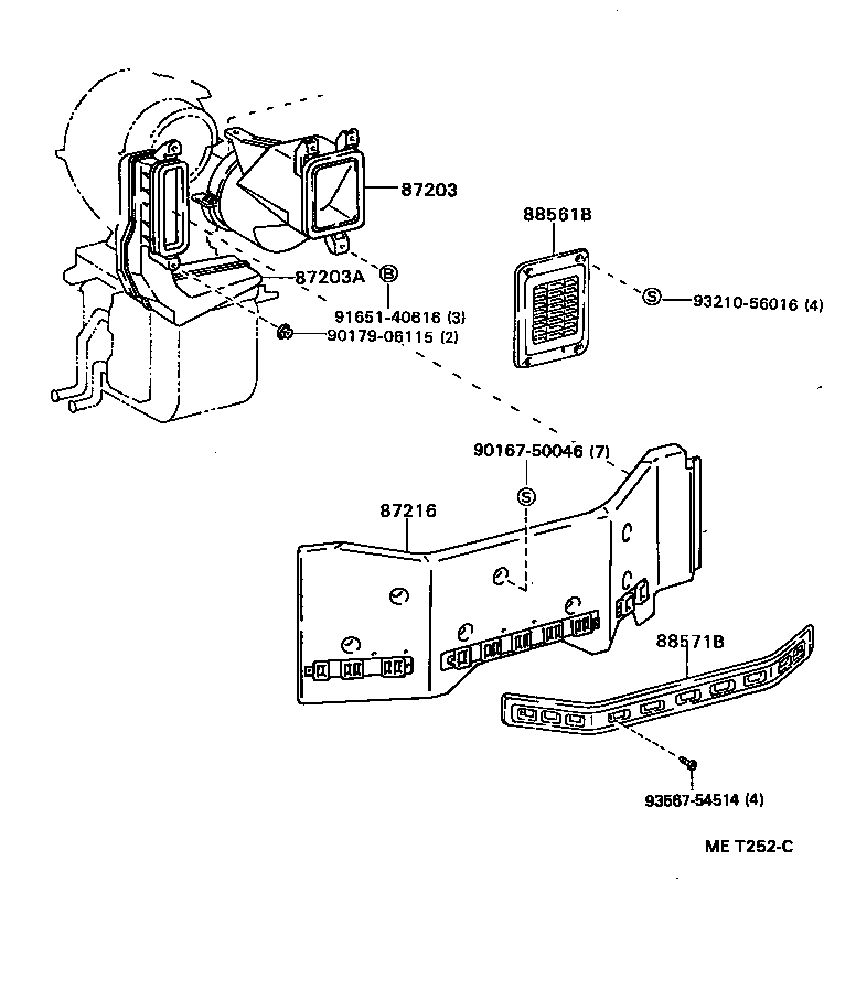 55088-28020 DUCT SUB-ASSY, HEATER TO REGISTER, NO.5 product image