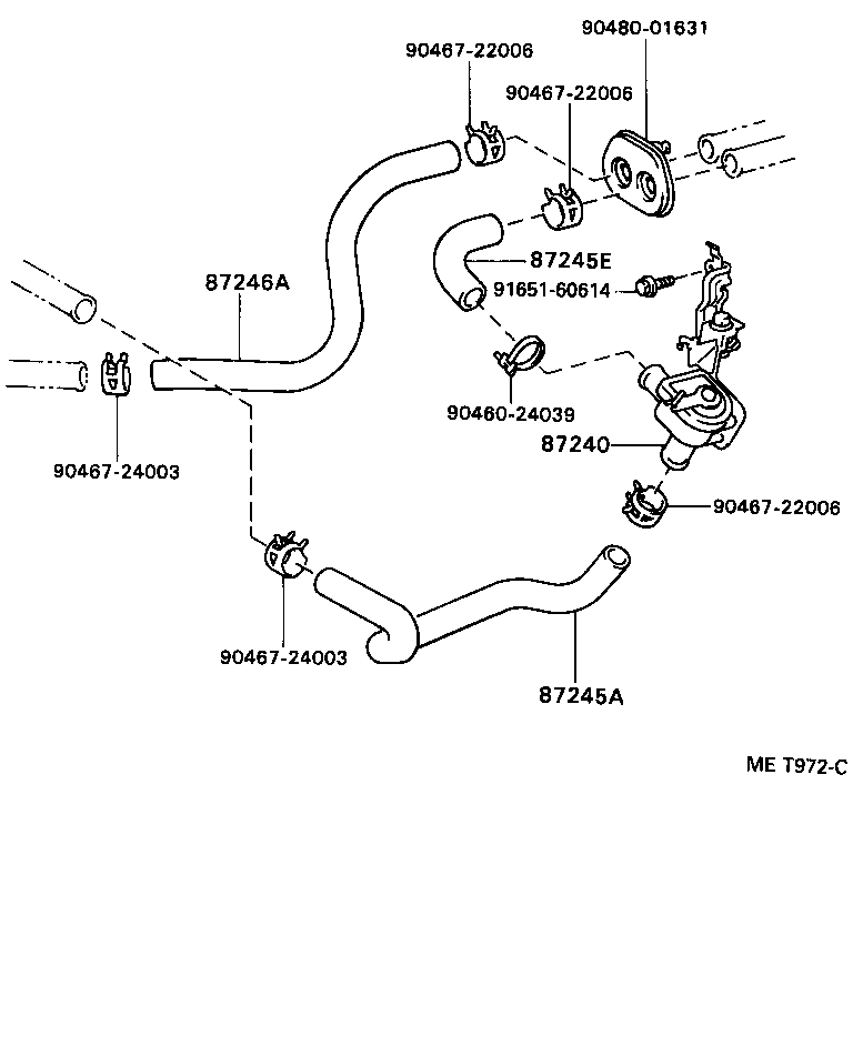 87245-2D180 HOSE, HEATER WATER, INLET A product image