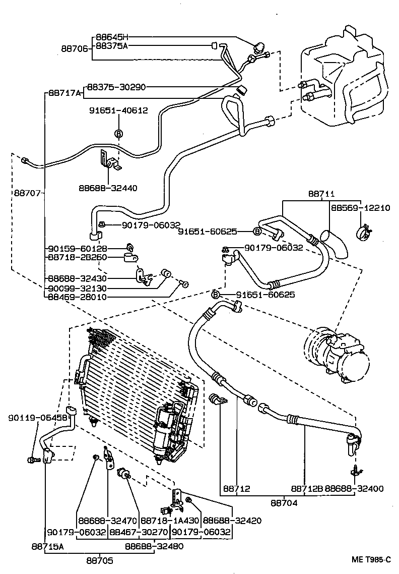 88550-32100 MOTOR ASSY, BLOWER (FOR CONDENSER) product image