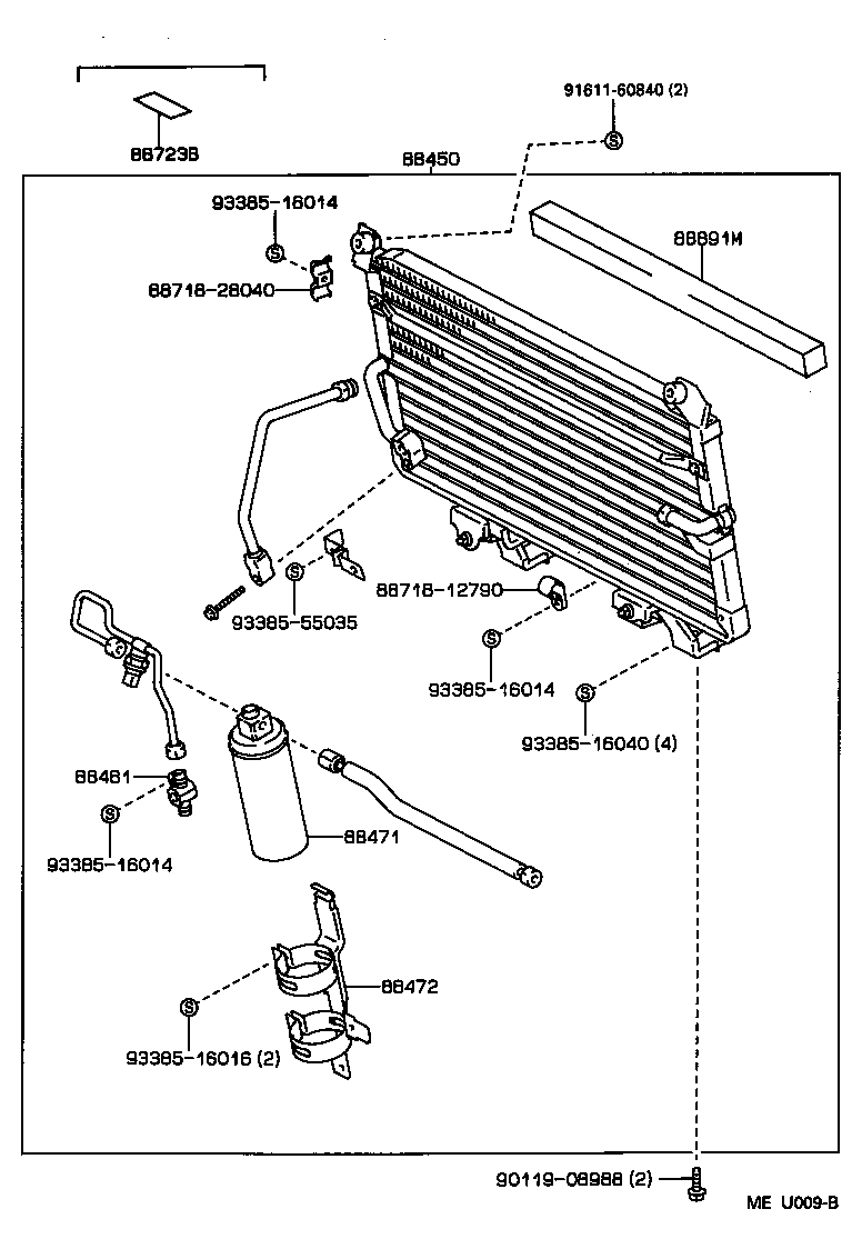 88450-28030 CONDENSER ASSY, W/RECEIVER product image