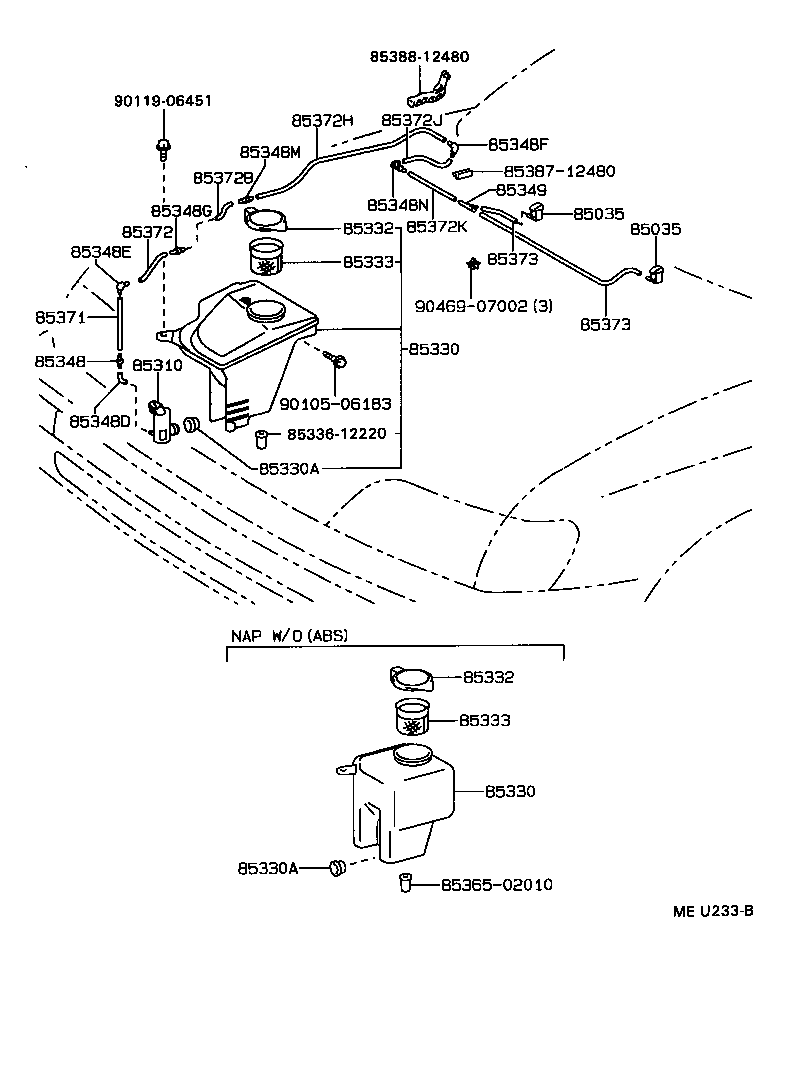 85315-12220 JAR ASSY, WINDSHIELD WASHER product image