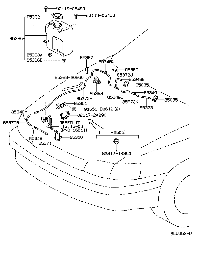 85315-20460 JAR ASSY, WINDSHIELD WASHER product image