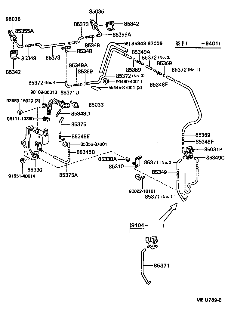 85330-28050 MOTOR AND PUMP ASSY, WINDSHIELD WASHER product image