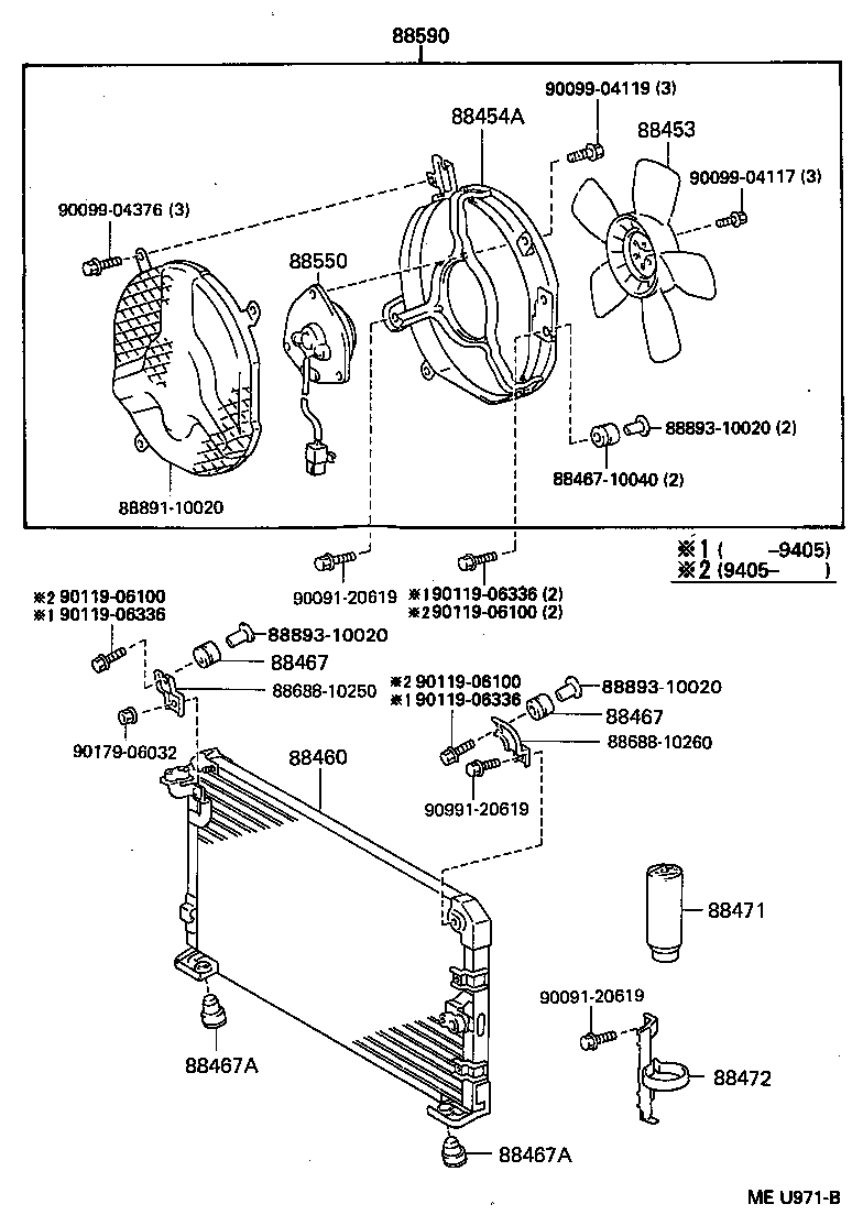 88550-12150 MOTOR ASSY, BLOWER (FOR CONDENSER) product image