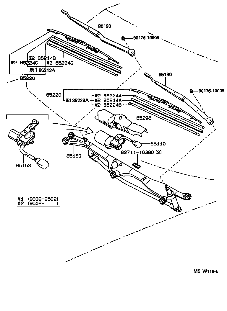 85214-30270 RUBBER, WIPER, LH product image