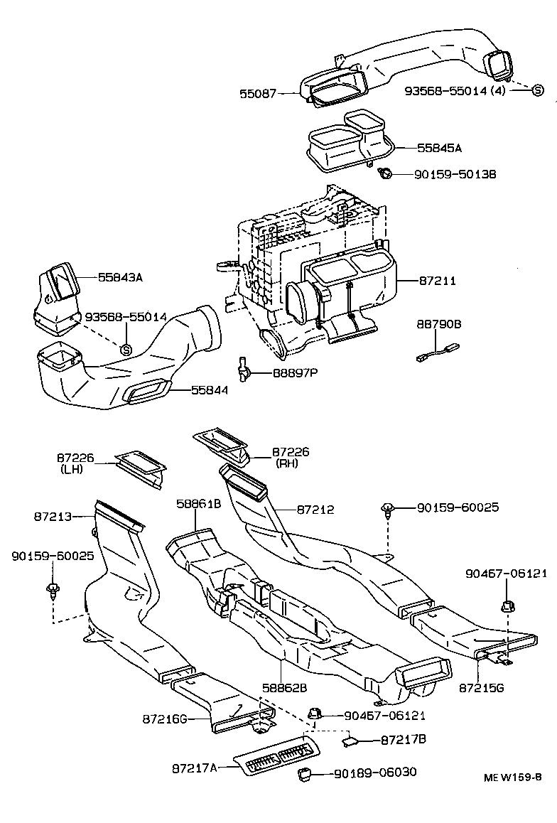 55843-30180 DUCT, HEATER TO REGISTER, NO.1 product image