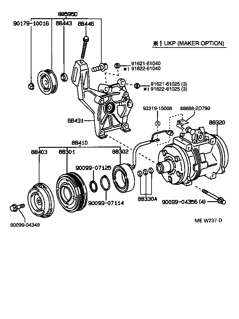 88320-2B110 COMPRESSOR ASSY, COOLER product image