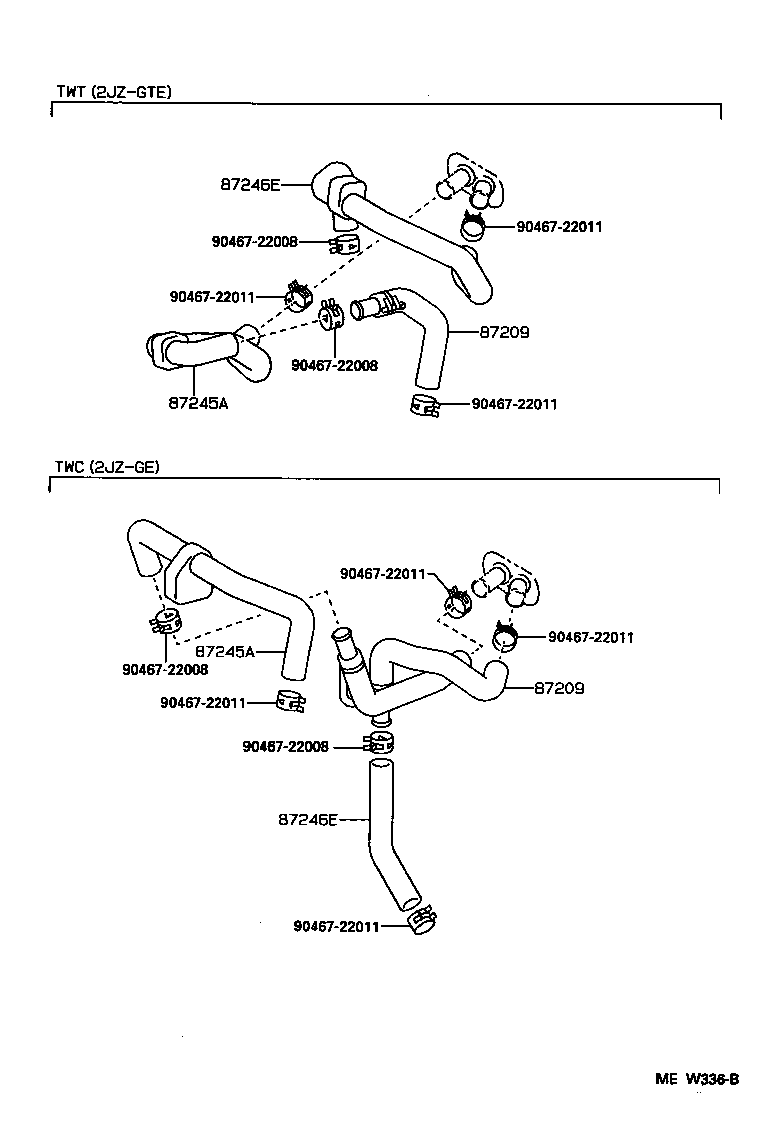 87209-14840 HOSE SUB-ASSY, WATER product image