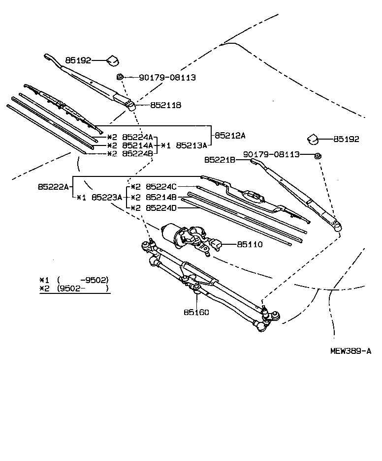 85150-14330 LINK ASSY, WINDSHIELD WIPER product image