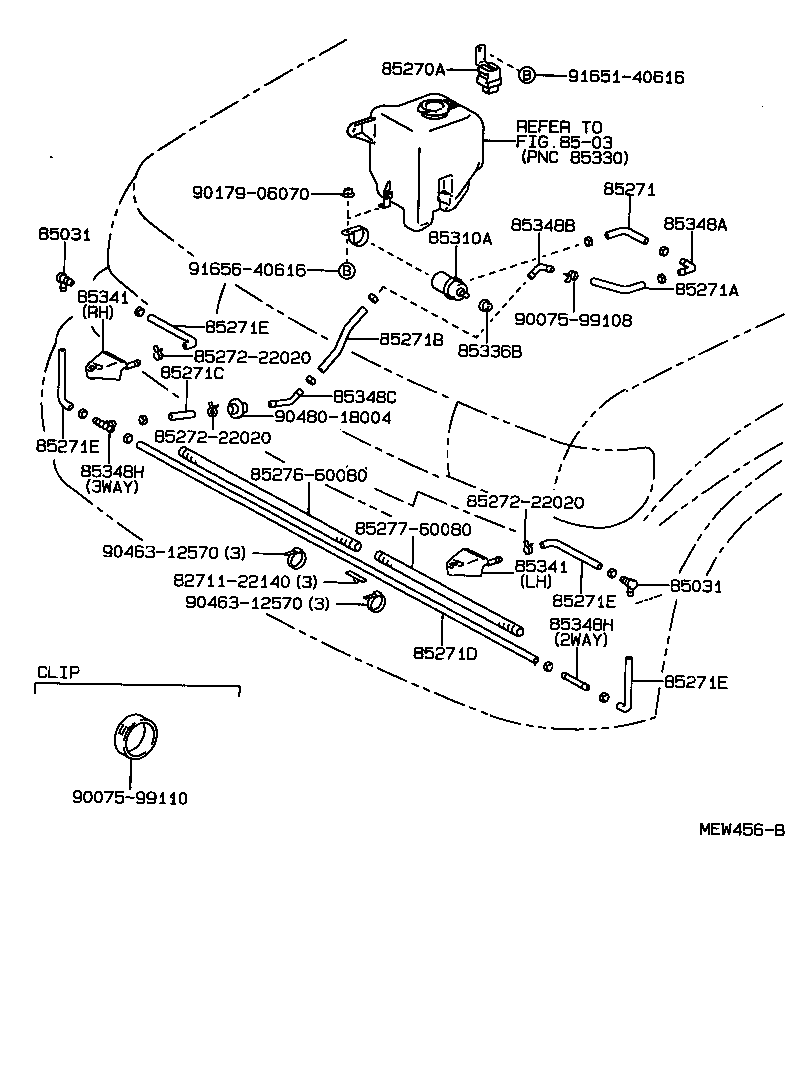 85280-60010 MOTOR AND PUMP ASSY, HEADLAMP CLEANER WASHER product image
