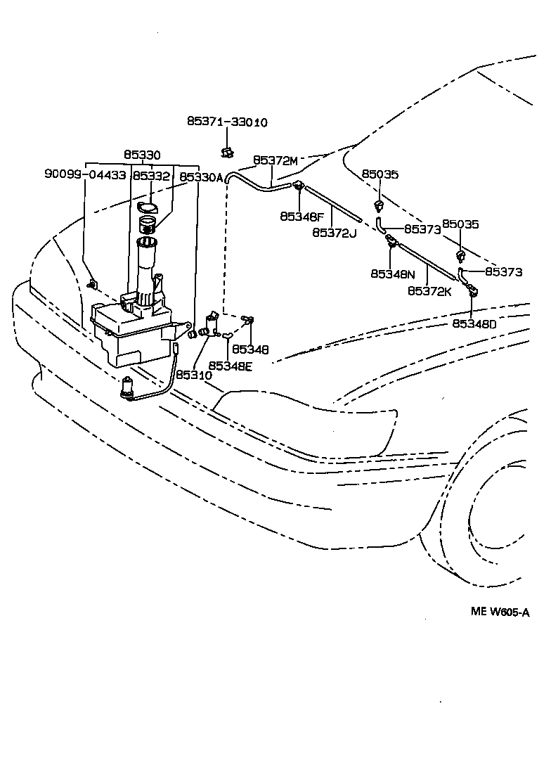 85315-33010 JAR ASSY, WINDSHIELD WASHER product image