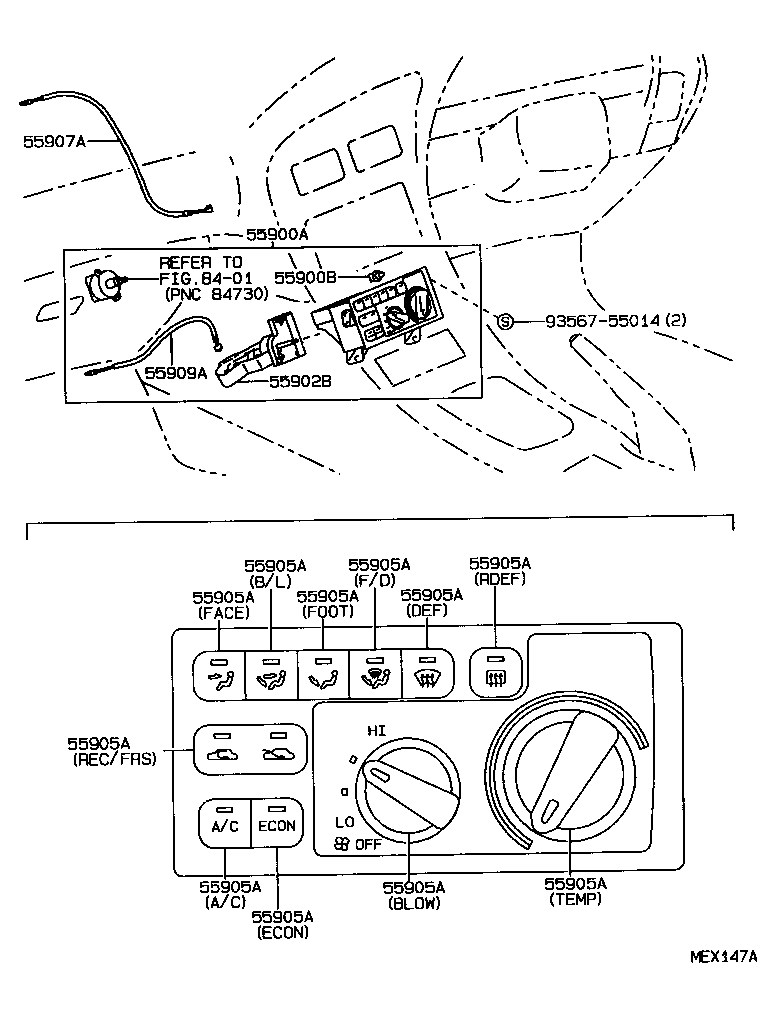 55902-20140 CONTROL SUB-ASSY, HEATER product image