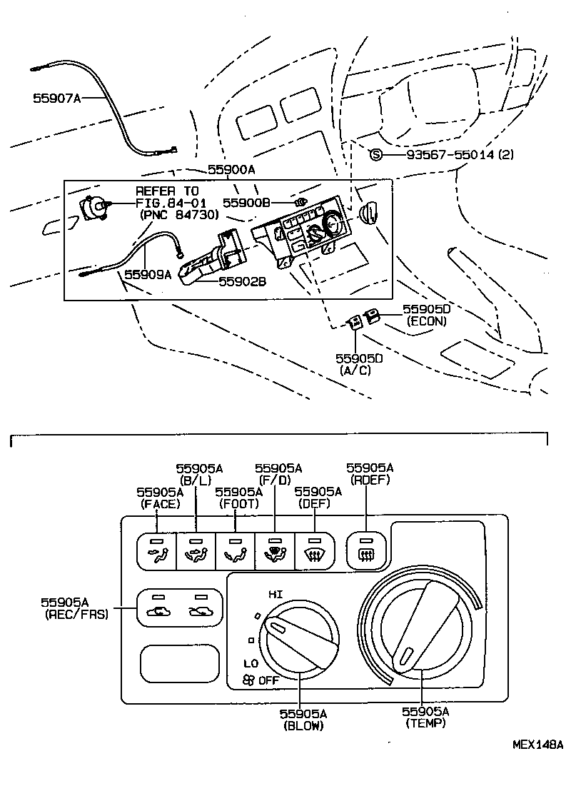 55902-20140 CONTROL SUB-ASSY, HEATER product image
