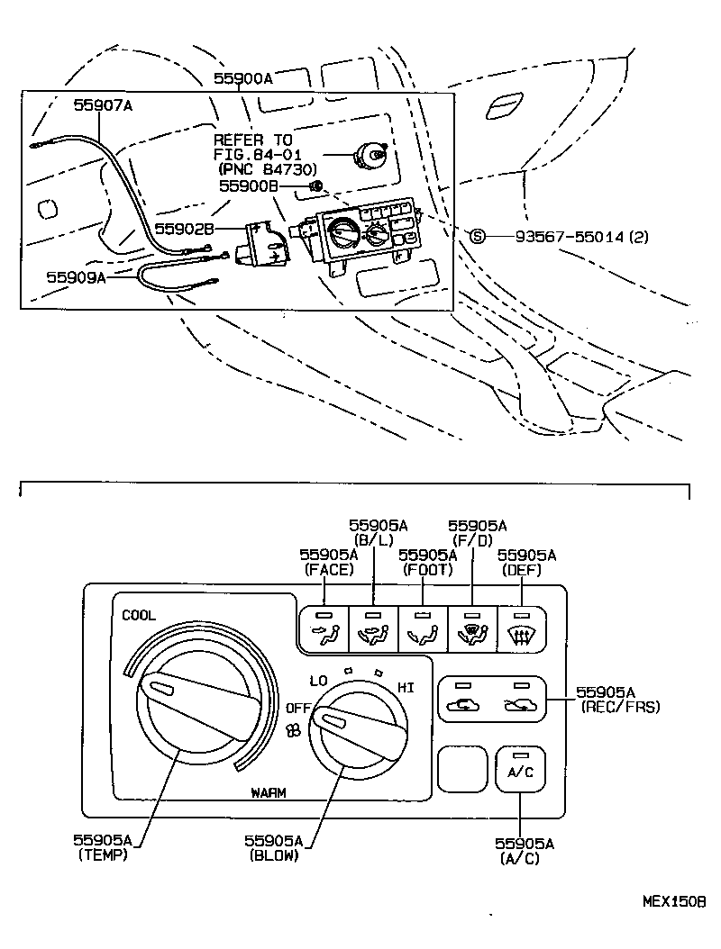 55902-20140 CONTROL SUB-ASSY, HEATER product image